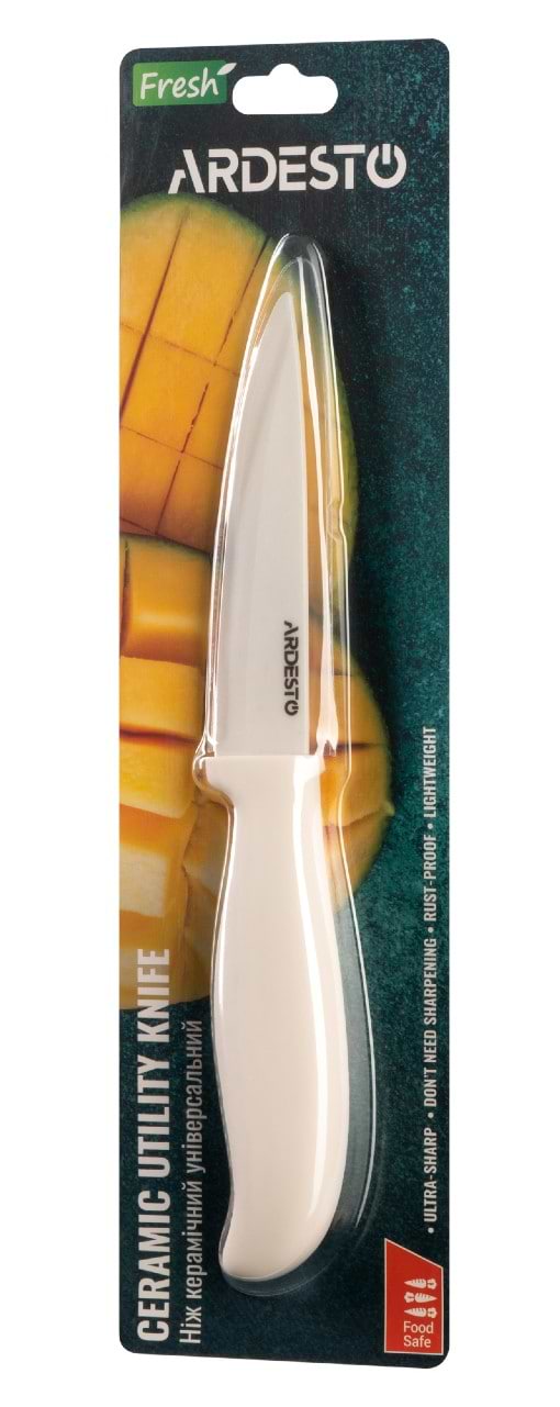 Фото - Нож кухонный Ardesto Fresh 20.5 см White (AR2120CW)