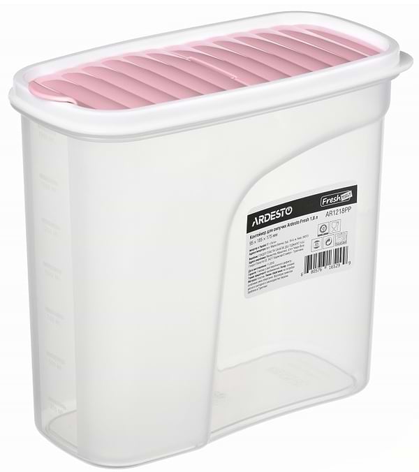 Фото - Емкость для сыпучих Ardesto Fresh Pink 1.8 л (AR1218PP)