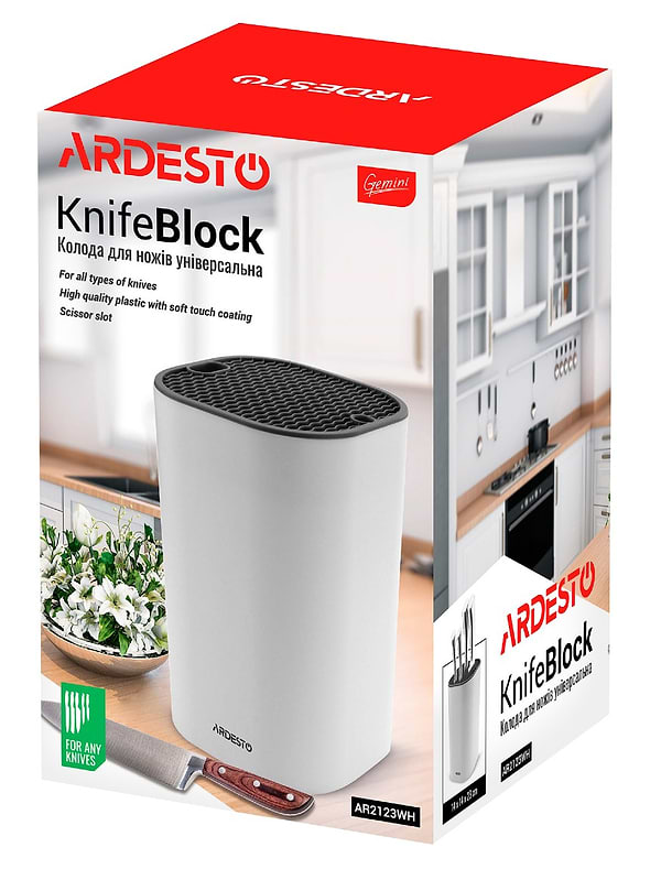 Фото - Подставка для ножей Ardesto Gemini 23 см (AR2123WH)