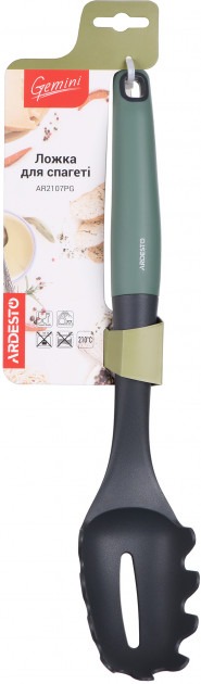 Фото - Ложка для спагетті Ardesto Gemini Gray/Green (AR2107PG)