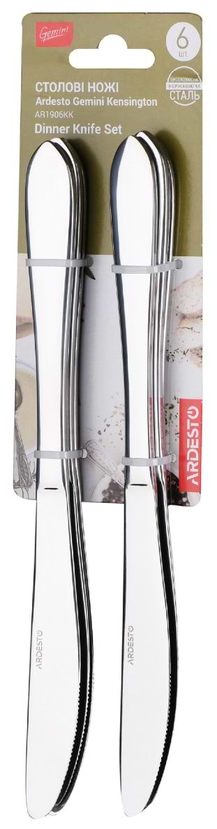 Фото - Уценка - Набор ножей столовых Ardesto Gemini Kensington 6 пр. (AR1906KK)