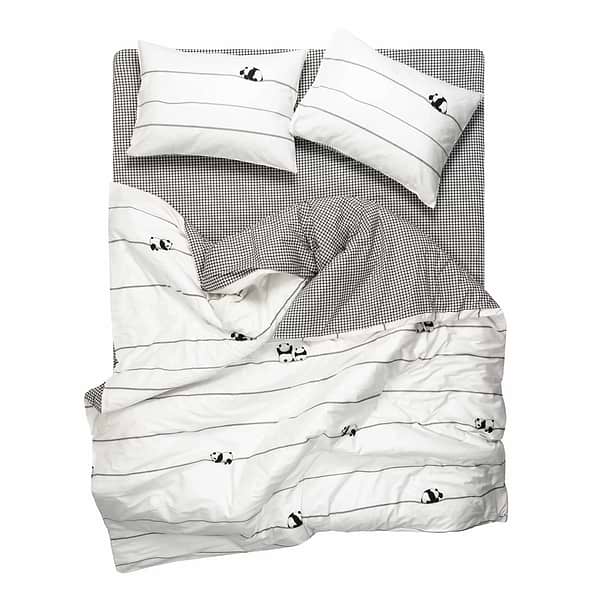 Фото - Комплект постельного белья Ardesto Gloria 160х220 см панды, клетка (ART1622PW)