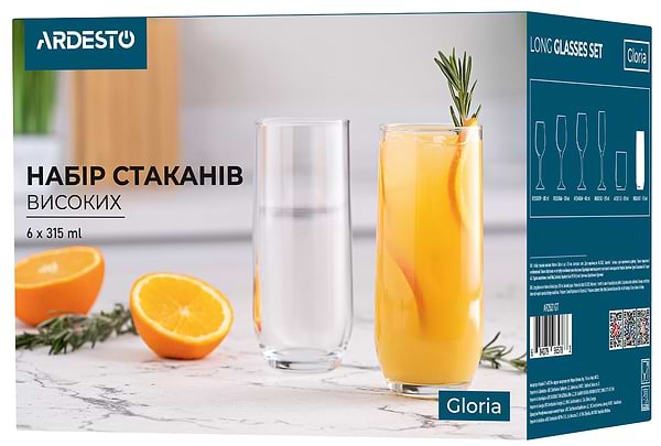 Фото - Набор стаканов Ardesto Gloria 315 мл 6 шт. (AR2631GT)
