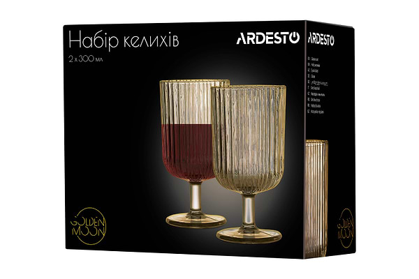 Фото - Набор бокалов Ardesto Golden Moon 300 мл 2 шт. (AR2630GM)