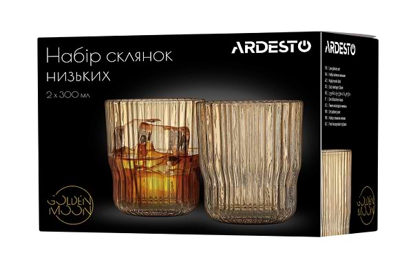 Фото - Набір склянок Ardesto Golden Moon 300 мл 2 шт. (AR2630SM)