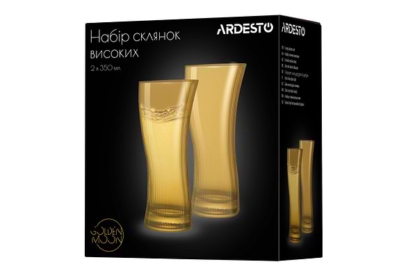 Фото - Набор стаканов Ardesto Golden Moon 350 мл 2 шт. (AR2635GB)