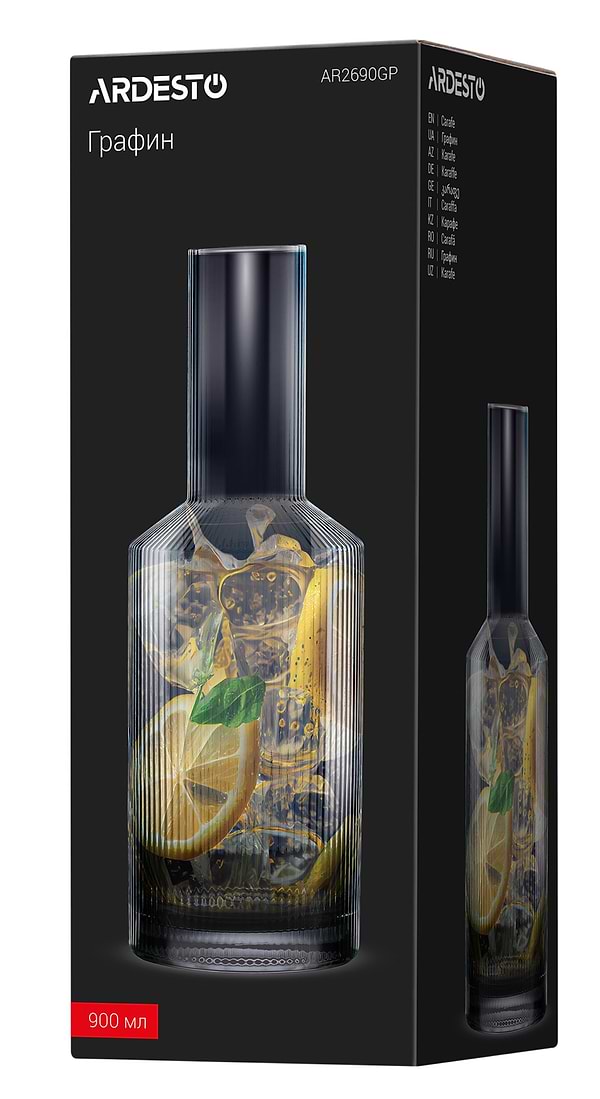 Фото - Графін Ardesto Graphite 800 мл (AR2690GP)