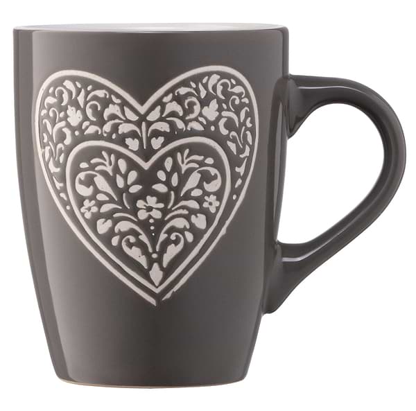 Фото - Чашка Ardesto Heart 330 мл Dark Grey (AR3467DGR)