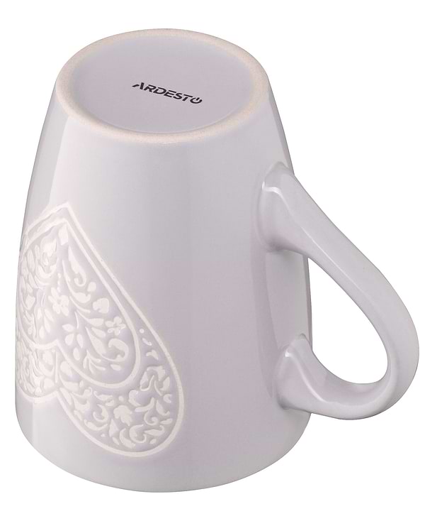 Фото - Чашка Ardesto Heart 330 мл Grey (AR3467GR)