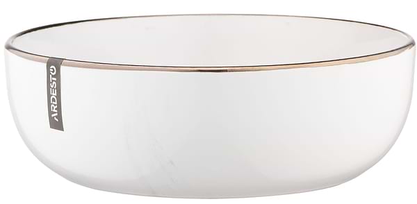 Фото - Тарелка суповая Ardesto Marmo 19 см (AR2919MRBW)