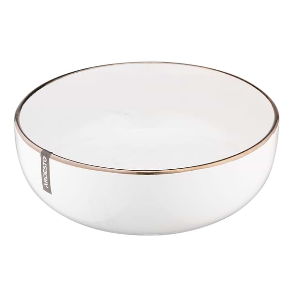 Фото - Тарелка суповая Ardesto Marmo 19 см (AR2919MRBW)