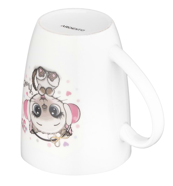 Фото - Чашка Ardesto Music 320 мл с ложкой (AR3041BS)