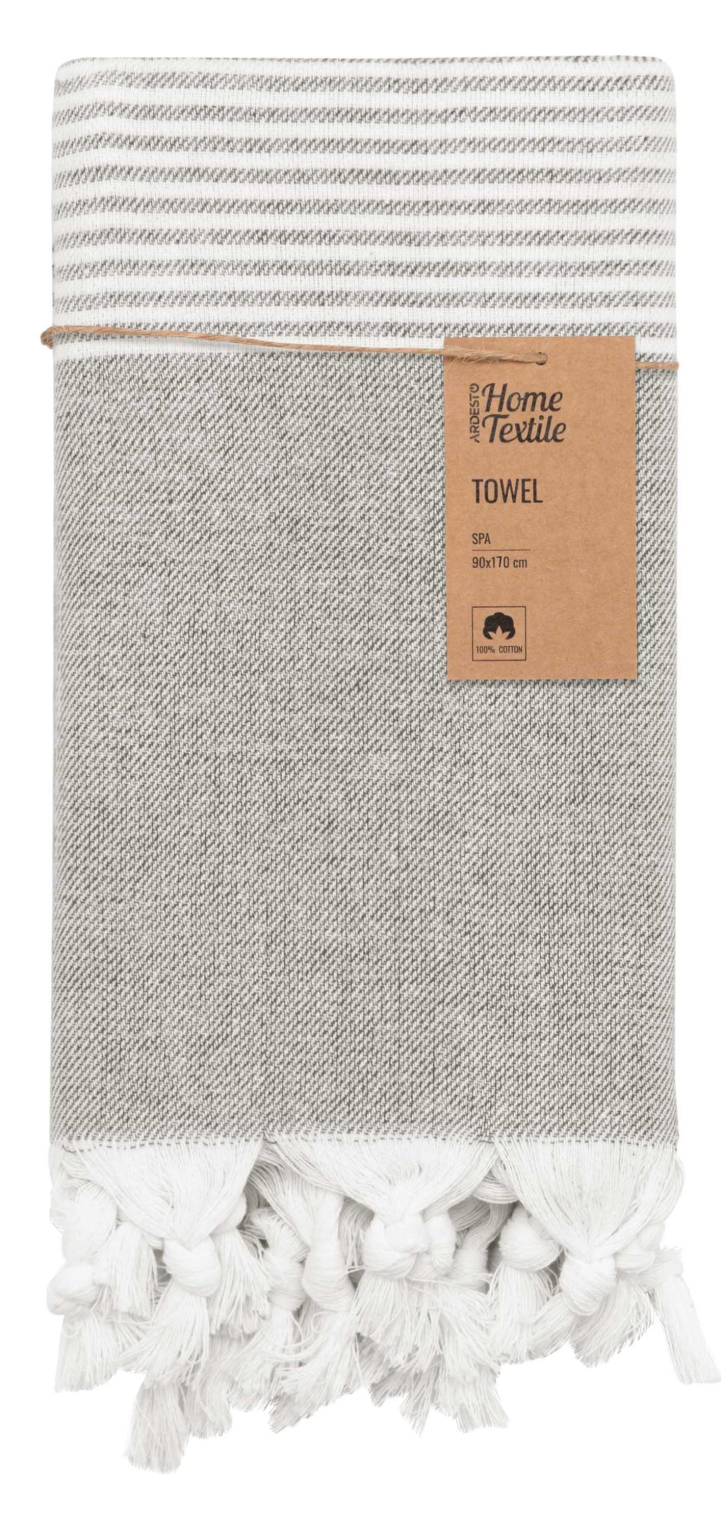 Рушник банний Ardesto SPA 90х170 см сірий темний (ART2690DG)