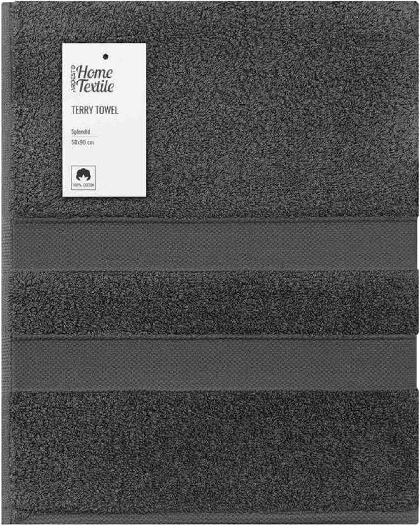 Рушник для обличчя Ardesto махровий Splendid сірий темний 50х90 см (ART2350DG)
