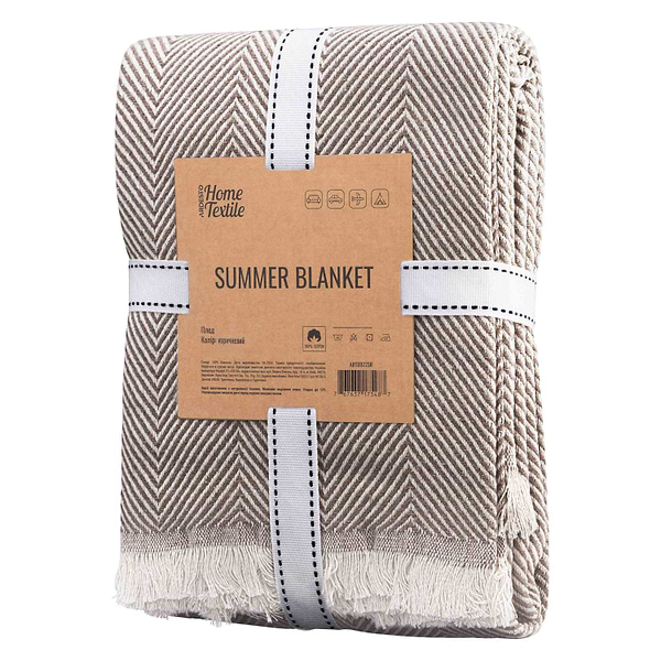 Фото - Плед євро Summer 210x230 см коричневий (ART0922SR)