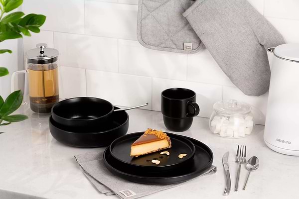Фото - Тарілка супова Ardesto Trento 21,5 см Black (AR2921TB)