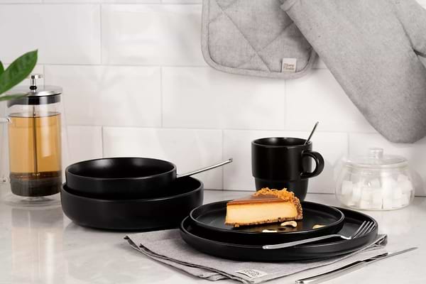 Фото - Тарілка супова Ardesto Trento 21,5 см Black (AR2921TB)