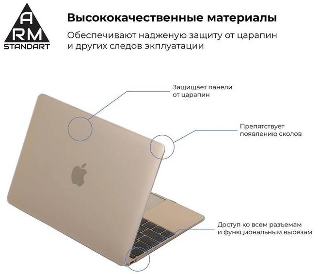Фото - Уценка - Чехол-накладка для ноутбука Armorstandart Air Shell for Apple MacBook Air 13.3 2018 (A2337/A1932/A2179) Transparent (ARM54291)