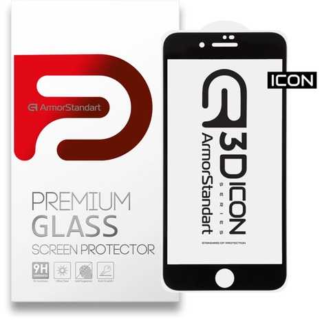 Захисне скло для смартфону Armorstandart Icon 3D for Apple iPhone SE 2022/2020/8/7 Black (ARM55980-GI3D-BK)