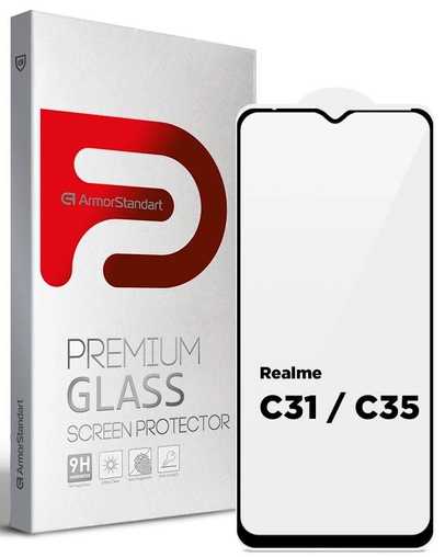 Фото - Защитное стекло для смартфона Armorstandart Full Glue for Realme C31 / C35 Black (ARM62692)
