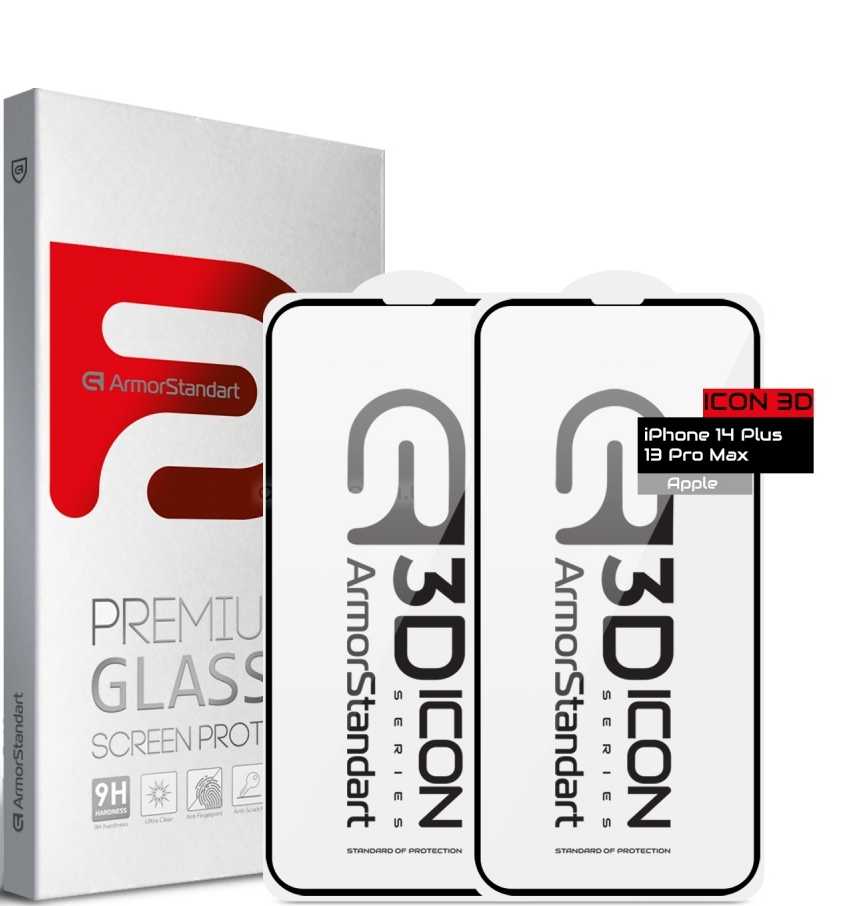 Фото - Захисне скло для смартфону Armorstandart Icon 3D for iPhone 14 Plus/13 Pro Max Black 2 шт. (ARM62762)