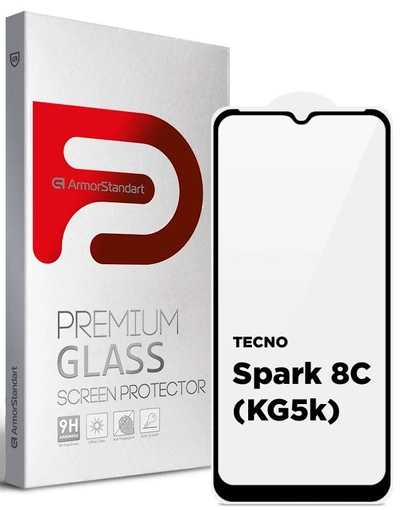 Фото - Захисне скло для смартфону Armorstandart Full Glue for Tecno Spark 8C (KG5k) Black (ARM64523)