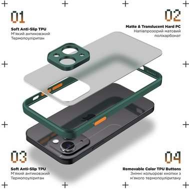 Фото - Чохол для смартфону Armorstandart Frosted Matte for Oppo A57s 4G/A57 4G/A57e 4G/A77 4G/A77s 4G Dark Green (ARM67045)