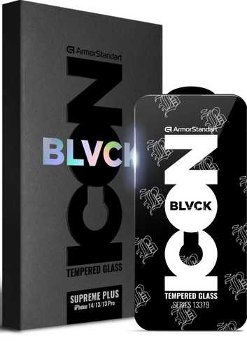 Защитное стекло для смартфона Armorstandart Supreme Black Icon 2.5D for Apple iPhone 14/13/13 Pro (ARM69293)