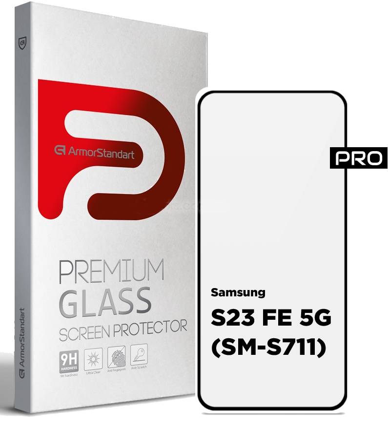Захисне скло для смартфону Armorstandart Pro for Samsung S23FE 5G Black (ARM69576) - Фото 1