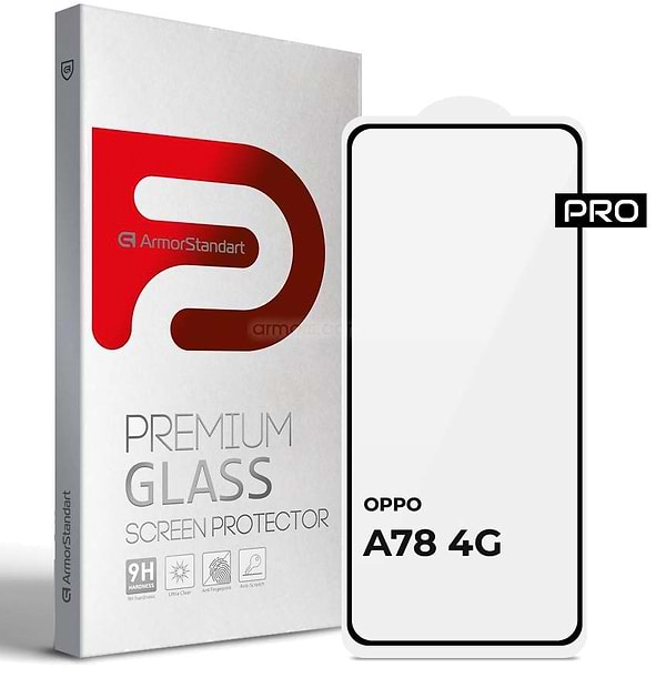 Фото - Захисне скло для смартфону Armorstandart Pro for OPPO A78 4G Black (ARM69577)