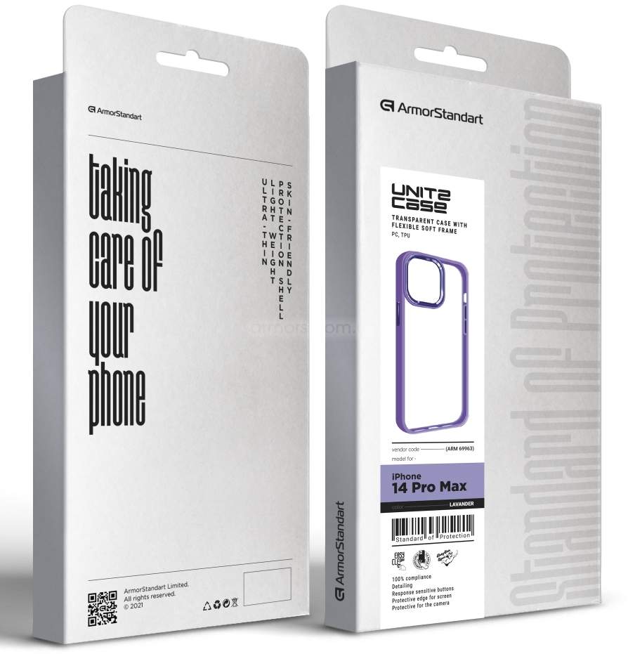 Фото - Чохол для смартфону Armorstandart UNIT2 for Apple iPhone 14 Pro Max Lavander (ARM69963)