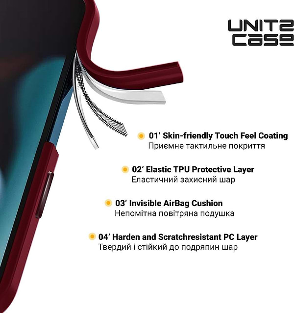 Фото - Чехол для смартфона Armorstandart UNIT2 for Apple iPhone 14 Pro Max Marsala (ARM69964)