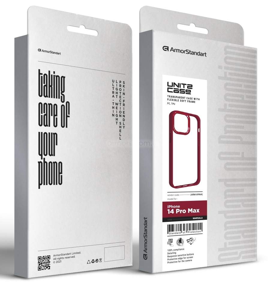 Фото - Чехол для смартфона Armorstandart UNIT2 for Apple iPhone 14 Pro Max Marsala (ARM69964)