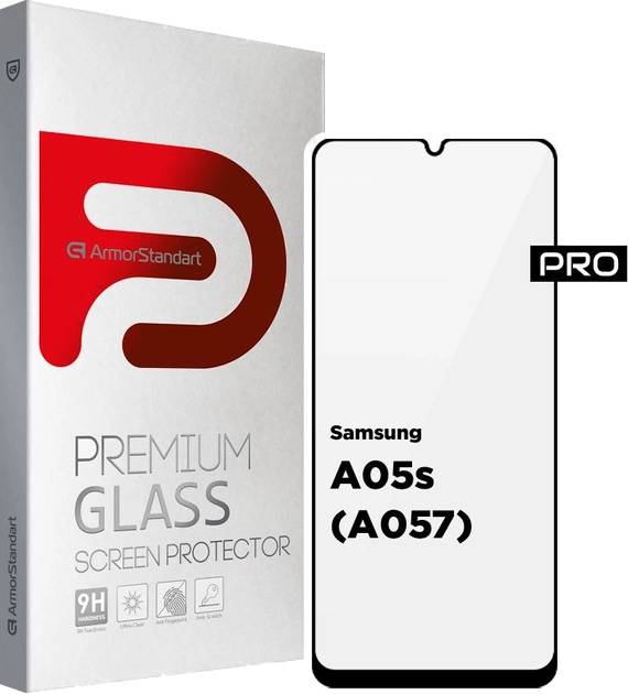 Фото - Уценка - Защитное стекло для смартфона Armorstandart Pro for Samsung A05s (A057) Black (ARM71789)
