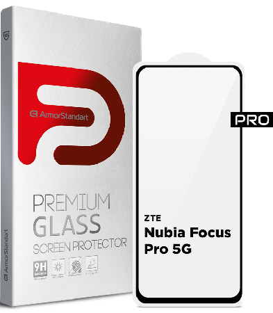 Защитное стекло для смартфона Armorstandart Pro for ZTE Nubia Focus Pro 5G Black (ARM78908) - Фото 1