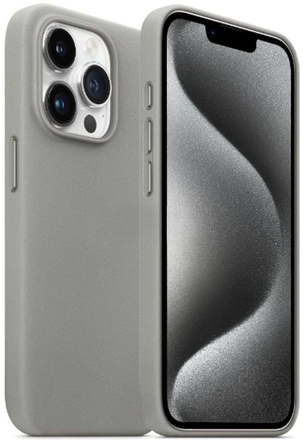 Фото - Чохол для смартфону Armorstandart FAKE Leather Case for Apple iPhone 15 Pro Max Grey (ARM76307)