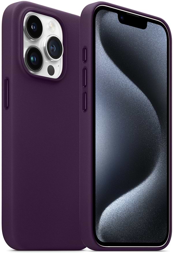 Фото - Чохол для смартфону Armorstandart FAKE Leather Case for Apple iPhone 15 Pro Max Deep Purple (ARM76308)