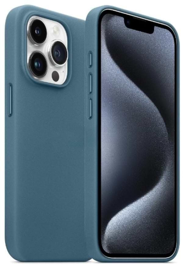Фото - Чохол для смартфону Armorstandart FAKE Leather Case for Apple iPhone 15 Pro Max Sea Blue (ARM76310)