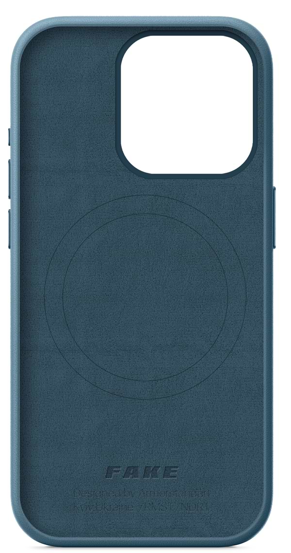 Фото - Чохол для смартфону Armorstandart FAKE Leather Case for Apple iPhone 15 Pro Sea Blue (ARM76304)