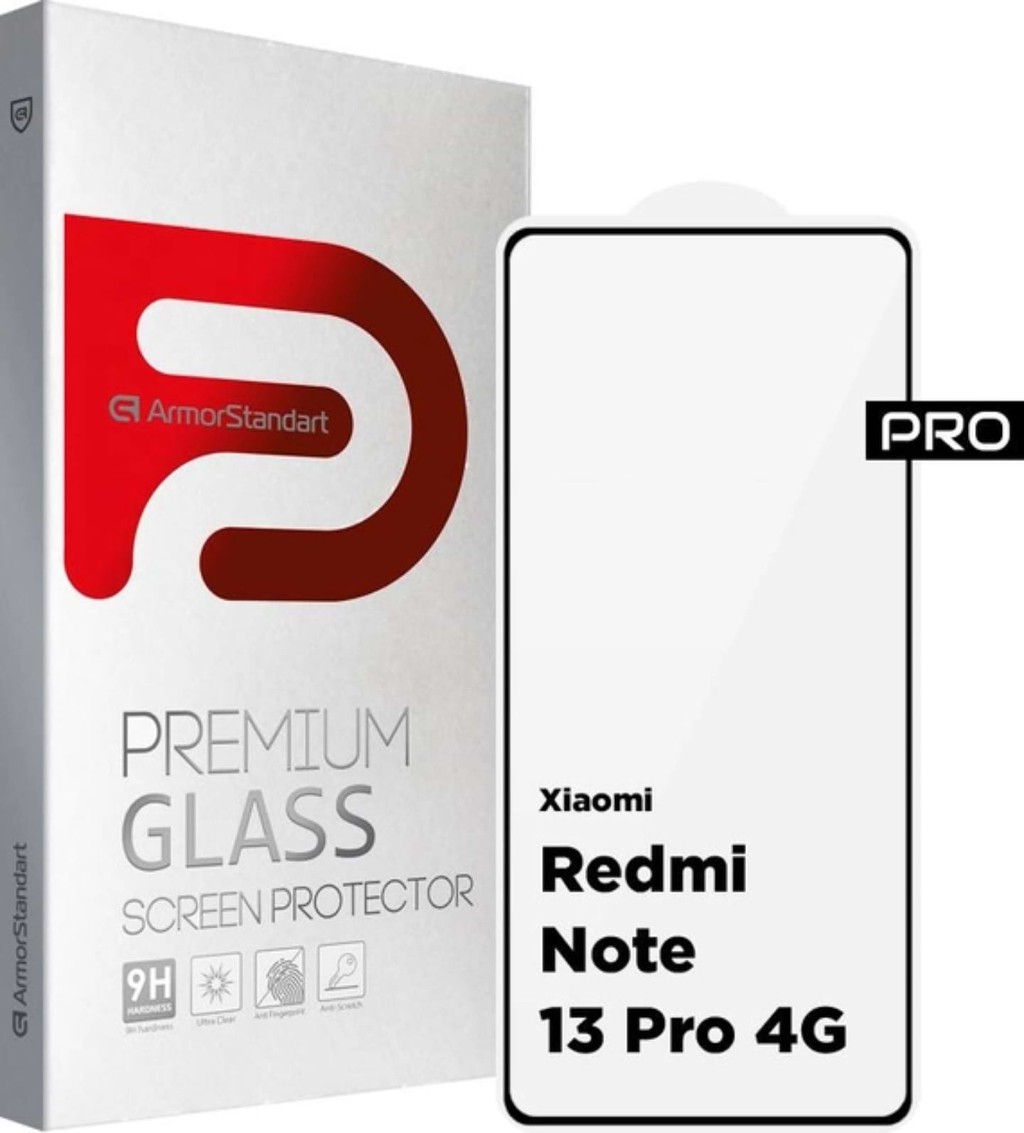 Защитное стекло для смартфона Armorstandart Pro for Xiaomi Redmi Note 13 Pro 4G Black (ARM73387)
