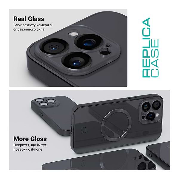 Фото - Чохол для смартфону Armorstandart Replica for Apple iPhone 15 Pro Black (ARM76229)