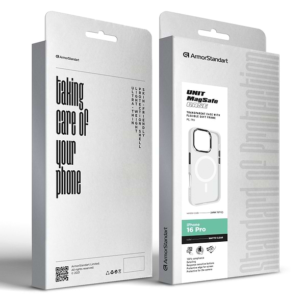 Фото - Чохол для смартфону Armorstandart Unit MagSafe for Apple iPhone 16 Pro Matte Clear (ARM78712)