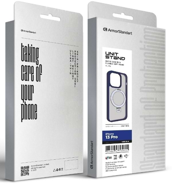 Фото - Чехол для смартфона Armorstandart Unit Stand for Apple iPhone 13 Pro Dark Blue (ARM74899)