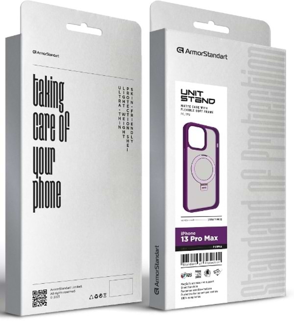 Фото - Чохол для смартфону
 Armorstandart Unit Stand for Apple iPhone 13 Pro Max Purple (ARM74902)