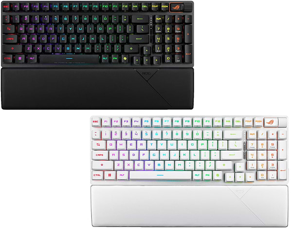 Фото - Клавіатура бездротова ігрова Asus ROG Strix Scope II RX Optical USB-A/WL/BT EN RGB Black (90MP03S0-BKUA20)