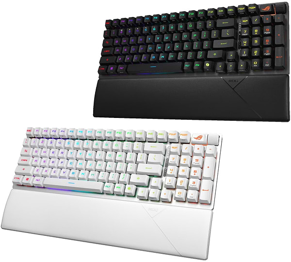Фото - Клавіатура бездротова ігрова Asus ROG Strix Scope II RX Optical USB-A/WL/BT EN RGB Black (90MP03S0-BKUA20)