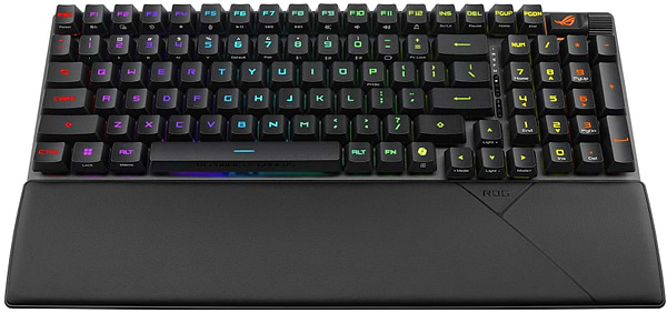 Фото - Клавіатура бездротова ігрова Asus ROG Strix Scope II RX Optical USB-A/WL/BT EN RGB Black (90MP03S0-BKUA20)