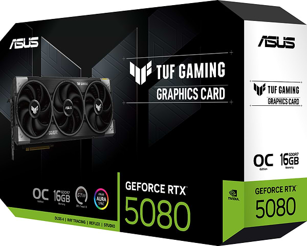 Фото - Видеокарта Asus TUF Gaming GeForce RTX 5080 16GB GDDR7 OC Edition (TUF-RTX5080-O16G-GAMING)