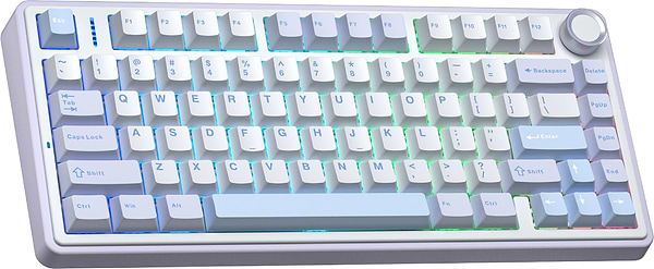 Фото - Клавіатура бездротова ігрова Aula F75 Gasket Greywood V3 switch Hot-Swap, PBT Blue (6948391208633)