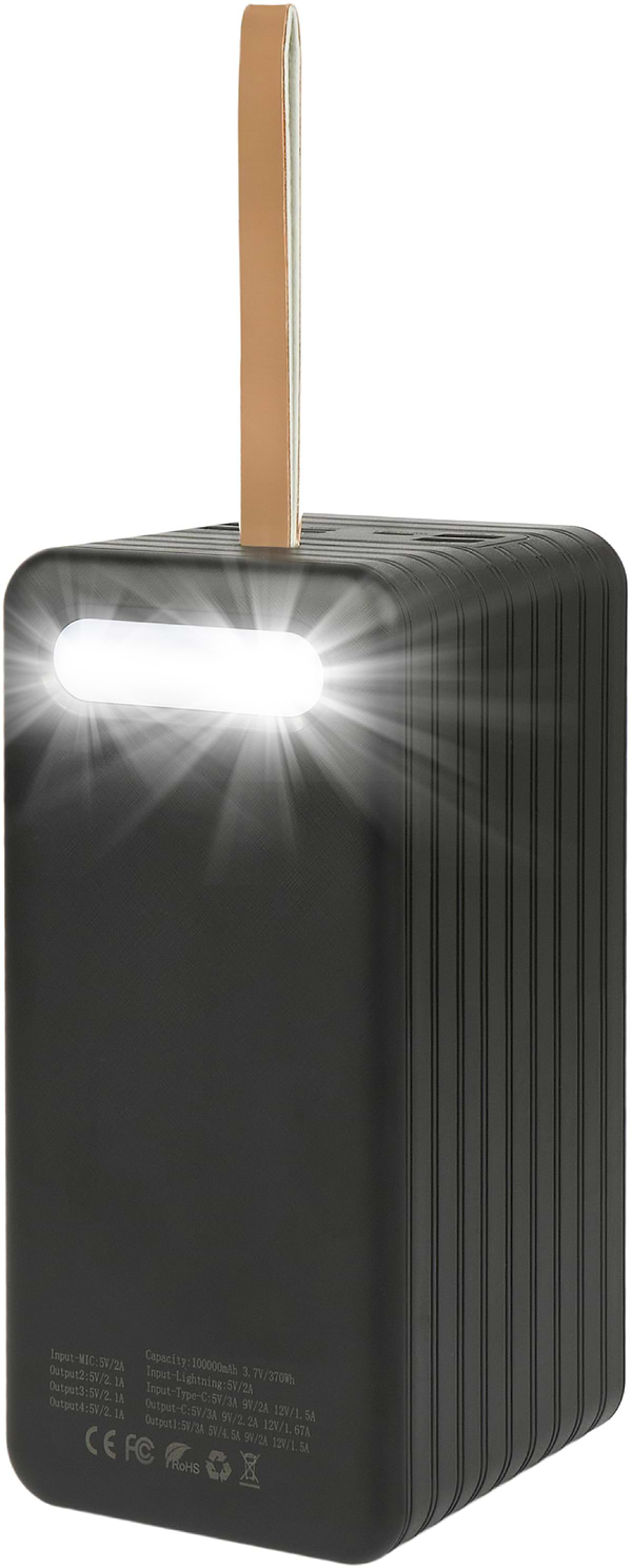 Фото - Батарея мобільна Aura NRG-P100 100000 mAh 22.5W Black (PBANRG-P100B)
